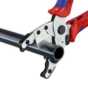 KNIPEX 90 25 20 <b>Pipe</b> <b>cutter</b> for sheathed conduits and <b>pipes</b> with multi-component handles chrome plated 210 mm - Product Image 3