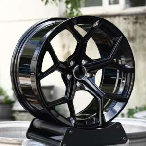 HTOR Jantes de voiture musculaire en alliage <span class=keywords><strong>d</strong></span>'aluminium de 16 à 24 pouces personnalisées Jantes forgées noir brillant à rayons multiples adaptées à A4 A5 A6 Q5 Q7 <span class=keywords><strong>RS6</strong></span> - Product Image 2