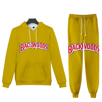 Ensemble de survêtement streetwear hiver en coton et polyester, personnalisé par sublimation, imprimé intégral, style Cookie RAW Backwoods, vente en gros