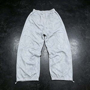 Pantalon de survêtement délavé personnalisé pour homme, coupe ample, taille élastique, 100 % coton, style décontracté automne, effet vieilli - Product Image 2