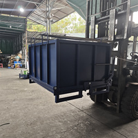 Cage à palettes métallique industrielle robuste personnalisée pour entrepôt, bac à déchets en acier, cage à ordures