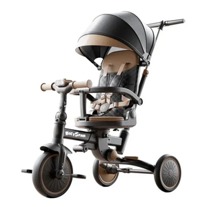 Triciclo para Niños BICYSTAR 2026, Superventas, con Manubrio Plegable de Plástico, Luces, Asiento Ajustable, <span class=keywords><strong>Reclinable</strong></span> y Giratorio - Product Image 2