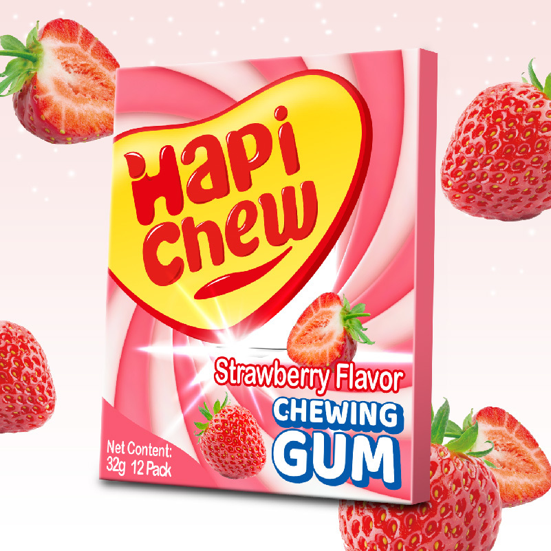 Hot Sale Clean Teeth 33g 12pcs Fruit Flavor Custom Private Label Chewing Bubble Gum