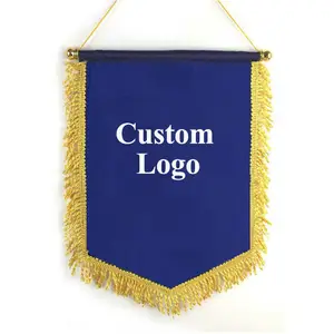 Sunshine Custom flags Football your brand Cheap exchange Pennant Club Fans calcio in miniatura blank sublimation exchange gagliards
