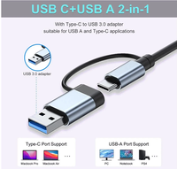 FYX Stock Prix d'usine 8-en-1 USB 3.0 Type-C Hub Station d'accueil avec lecteur de carte SD TF Port Audio pour ordinateur portable Tablette PC