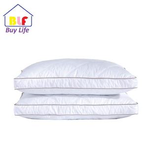 Almohada de plumas de ganso con funda acolchada 100% algodón - Product Image 5