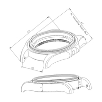 Caja de Reloj de Buceo de 40.5mm, Nueva Llegada, 20ATM, Acero Inoxidable 316L, Compatible con Movimiento NH34 NH35 NH36, SKX007