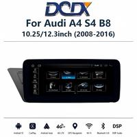 Snapdragon 665/685 untuk Audi A4 S4 A5 10.25"/12.3" (2009-2016) Radio Mobil, Multimedia CarPlay & Android Auto Head Unit GPS WiFi BT