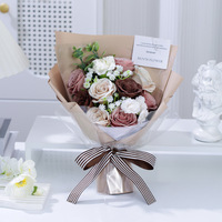 Aida - Ramo de Jabones Perfumados Hechos a Mano, Ecológicos, para Regalo del Día de San Valentín, Cumpleaños, Rosa, Mejor Amiga
