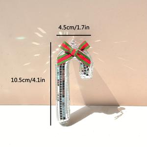 Adorno de Bastón de Caramelo Navideño con Bola de Discoteca - Pequeña Bola de Espejo con Forma de Bastón <span class=keywords><strong>para</strong></span> Árbol de Navidad, Decoración Navideña <span class=keywords><strong>para</strong></span> el Hogar, Regalo <span class=keywords><strong>para</strong></span> Fiestas - Product Image 6