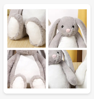 Peluche Lapin de Pâques en Gros, Lapin Doux à Longues Oreilles, Lapin Personnalisé par Sublimation, Peluches Lapin à Longues Oreilles, Jouet en Peluche Personnalisé