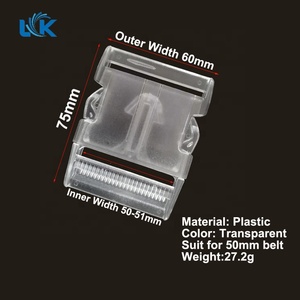 Hebillas de Liberación Lateral de Plástico Transparente de 50 mm, Hebillas Trigide de <span class=keywords><strong>2</strong></span> Pulgadas - Product Image 5
