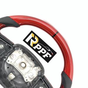 Volant en fibre de carbone rouge de haute qualité Rppf avec poignées pour <span class=keywords><strong>Dodge</strong></span> Charger <span class=keywords><strong>2015</strong></span>-2021 <span class=keywords><strong>Dodge</strong></span> <span class=keywords><strong>Durango</strong></span> 2018-2021 - Product Image 4