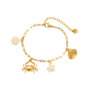 Fashion <strong>Jewelry</strong> Set Beach <strong>Crab</strong> Shell Necklace Bracelet Earrings Fashion Necklace Bracelet Set Wholesale - Product Image 4