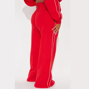 <span class=keywords><strong>Pantaloni</strong></span> <span class=keywords><strong>Larghi</strong></span> Casual da <span class=keywords><strong>Donna</strong></span> Autunno Inverno con Coulisse in Vita Tinta Unita con Strisce Laterali - Product Image 4
