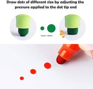 Marcadores DOT de color agua Punta fina de 0,5mm con punta de punto flexible Marcador de punto de doble punta - Product Image 4