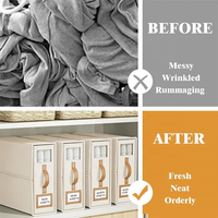 Boîtes de rangement et d'organisation pour armoire, lot de 4, en tissu Oxford, pliables, pour draps et housses de couette