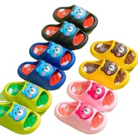 Chaussons pour enfants en PVC antidérapant, nouveau design, colorés, dessin animé, ours mignon, chaussures d'intérieur pour enfants, vente en gros