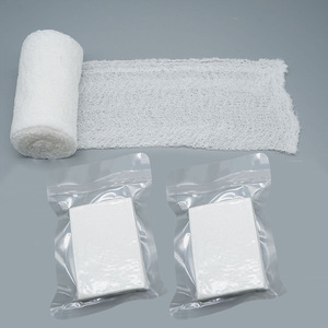 Compresses de gaze stériles sous vide, bandages de premiers secours d'urgence pour l'extérieur, blocs de gaze courbés en gros - Product Image 1