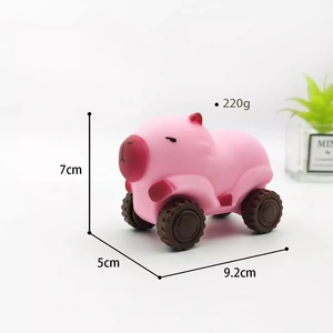 Vente en gros Capibarara créatif jouet allongé en plastique voiture tirer-tirer décompression libération pétrir musique Scooter - Product Image 4