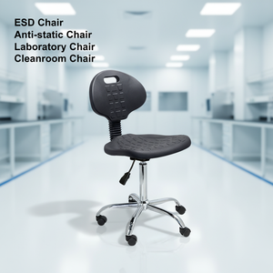 Silla de Laboratorio de Cuero Antiestática ESD con Función de Elevación y Rotación para Talleres Libres de Polvo - Product Image 1