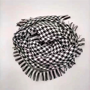 Hijab da Uomo in Calda Miscela di Lana e <span class=keywords><strong>Cashmere</strong></span> Nero, Motivo Argyle con Stampa Digitale, Asciugatura Rapida, Antibatterico, per Tutte le Stagioni e Attività all'Aperto - Product Image 2