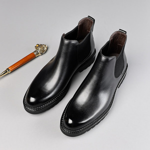 Nouvelles Chaussures Décontractées Noires Style Luxe Mocassins d'Affaires Sur Mesure Vente en Gros Chaussures à Enfiler Rehaussantes - Product Image 1