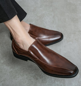<b>Mens</b> Pure Leather Formal Dress <b>Shoes</b> Fashionable Man Oxford Loafers Slip-On Business <b>Work</b> Leather <b>Shoe</b> - Product Image 4