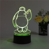 Décoration avec logo personnalisé 3D Illusion Change Christmas Led Night Light Acrylique Creative 3D Visual Night Light