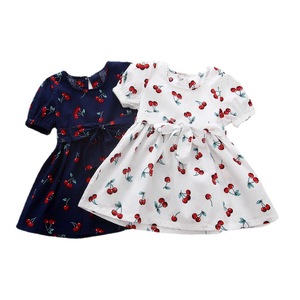 Vendita calda estate vestito da bambina con manica corta stampa ciliegio vestito da festa del bambino <span class=keywords><strong>per</strong></span> neonato - Product Image 6