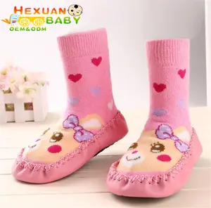 Kids Socks Floor Non-slip Cotton Cartoon Doll socks Newborn Baby Girls Boys Soft Cute Boots