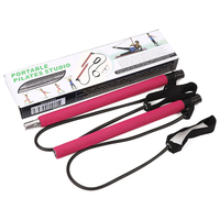 Yoga Home Fitness Gym Réglable 13 Pièces Pilates Bar Kit avec Résistance Portable Pilates Bâton pour Jambes Hanche Taille