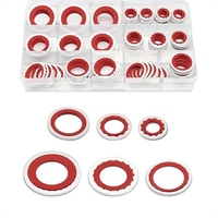 Kit universal de juntas y retenes para compresor de aire acondicionado, juego de juntas de reparación de sistemas de aire acondicionado, sellos de goma y metal en caja surtida