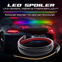 Kit universel de feux stop LED, finition fibre de carbone, couleurs RGB changeantes, étanche IP67, pour becquet arrière de camions, état neuf