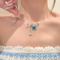 Collier Pendentif Étoile de Mer et Coquillage en Perle, Bijoux de Plage Estivaux Style Mermaidcore pour Femme, Accessoires de Mode Côtier Y2K, Cadeau
