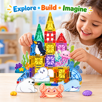 Ensemble de tuiles magnétiques 3,75 cm, mini boîte en métal, blocs de construction magnétiques, jouets éducatifs STEM pour les tout-petits, les enfants, les garçons et les filles