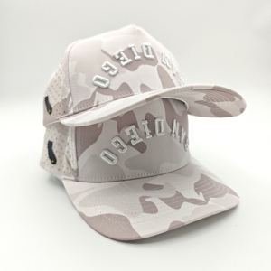 Casquettes de baseball perforées OEM 5 panneaux en non-tissé avec logo découpé au laser, imperméables, personnalisées, pour le sport, style 'Dad Hat', camouflage, pour le golf, à pois - Product Image 5