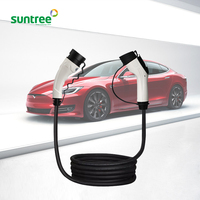 Adaptateurs de câble de charge pour voiture électrique 32A 16A double gun mode 2 type 1 à type 2 ev chargeur type2 ev chargeur