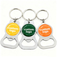 Anneau vierge de sublimation de bière Porte-clés en métal personnalisé Logo de voiture Étiquettes 3D Personnaliser Ouvre-bouteille Porte-clés