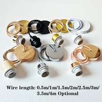 Support de lampe suspendu vintage en plastique DIY E26 E27 avec câble, douille de plafond, base de lampe à demi-dents, abat-jour, lampe suspendue