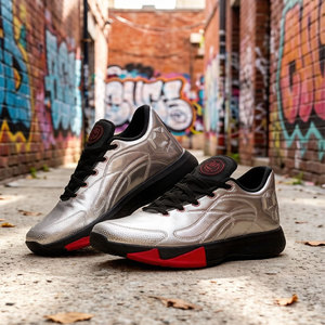 Baskets de basketball rétro pour hommes Future Tech, design métallique personnalisé, <span class=keywords><strong>chaussures</strong></span> de sport OEM, fabricant de <span class=keywords><strong>chaussures</strong></span> - Product Image 2