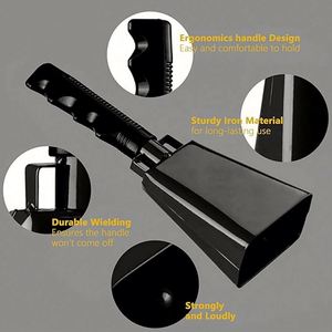 Custom LOGO Silk Screen Printing 10 Inch High Quality Rectangle Shape Sports Style Cheering <b>Bells</b> Noise Maker Iron Cow <b>Bell</b> - Product Image 5