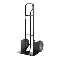 Chariot à main pneumatique en acier chromé robuste, chariot à deux roues, chariot à outils, garantie de 3 ans pour la maison et le bureau