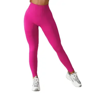 Women Yoga Pants Sports Running Sportswear Stretchy Fitness Leggings Seamless Tummy Control Gym Compression Tights Pants