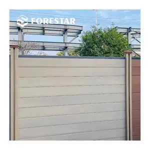免费样品围栏板铝木塑复合板围栏和房屋大门庭院木塑围栏板