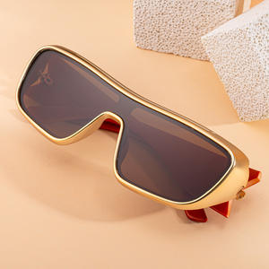 Lunettes de soleil de sport LH314, monture en plastique noir et métal, verres PC anti-UV400, coupe-vent, pour cyclisme en extérieur - Product Image 2