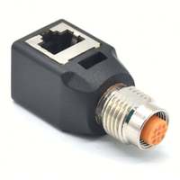 Connecteur Circulaire Industriel Étanche IP67 4 Broches Code D M12 RJ45 avec Boîtier PA -25~+85°C 250V 4A >100 Cycles de Raccordement
