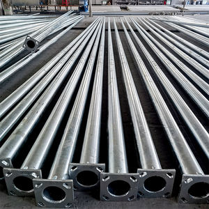 أعمدة زخرفية مجلفنة بالغمس الساخن 4 م 5 م 6 م 7 م 8 م 9 م 10 م 12 م ، أقطاب Led تلسكوبية للإضاءة - Product Image 1