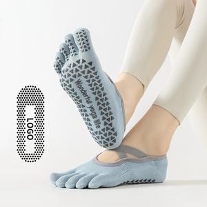 Calcetines de Yoga Personalizados, Calcetines Deportivos Específicos para Pilates para Mujer, Absorbentes de Sudor, Cinco Dedos, Antideslizantes para Interiores, Calcetines Profesionales - Product Image 3