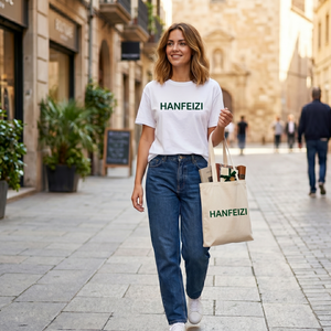 Sac de shopping en toile durable avec logo personnalisé HANFEIZI, sac fourre-tout pour un usage quotidien et des événements promotionnels - Product Image 2